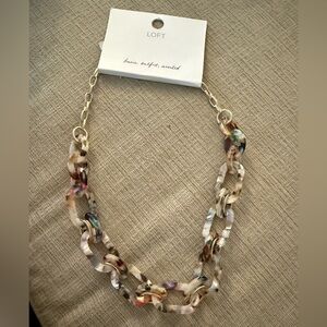 NWT Loft Colorful Chain Link Necklace